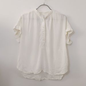 Uniqlo Linen Blend Blouse White